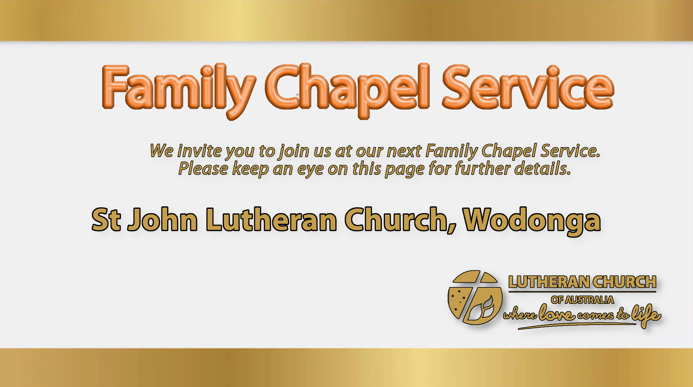 Family Chapel Flyer
